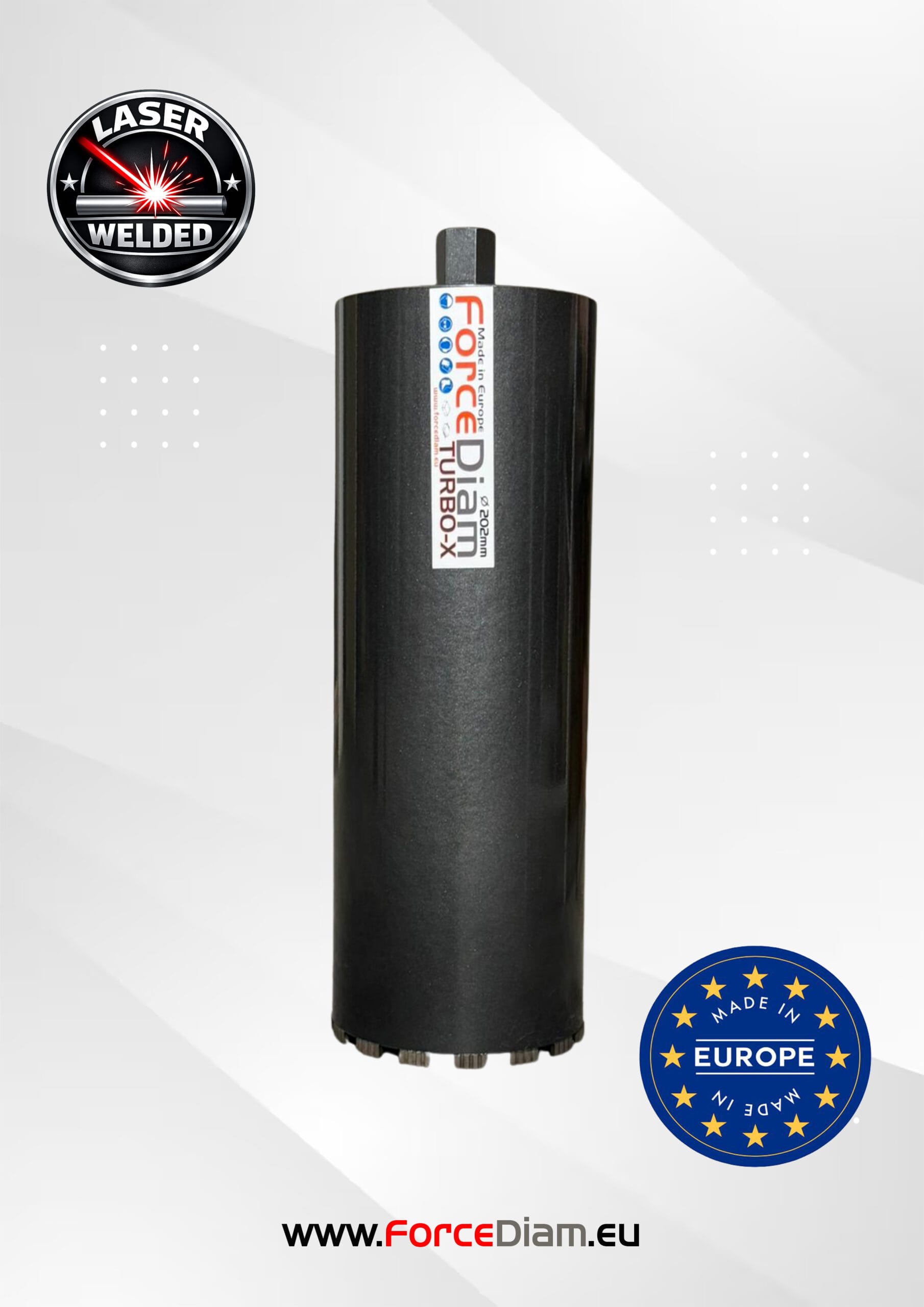 catota beton diamantata ForceDiam TURBO-X de 202mm Ø202 Carota Diamantata ForceDiam , Diametru 202mm,L 500mm, 1 1/4″ - imagine 1