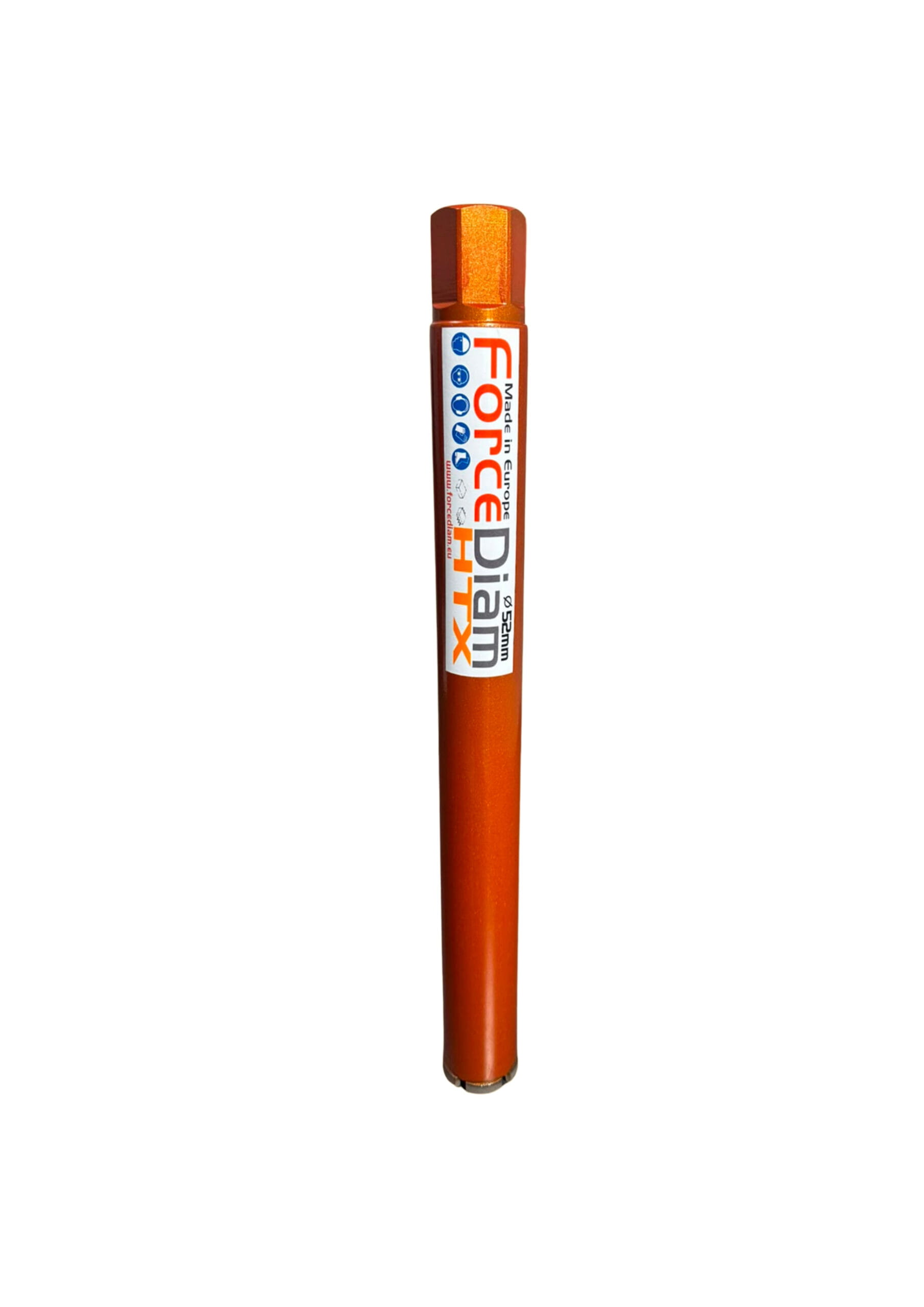 ForceDiam HTX 52 mm white background Carotă diamantată pentru beton ForceDiam HTX Ø52 mm