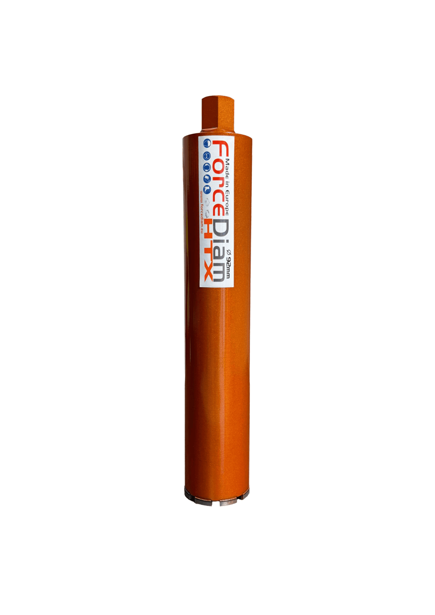 ForceDiam HTX 92mm white bg Carotă diamantată pentru beton ForceDiam HTX Ø92 mm