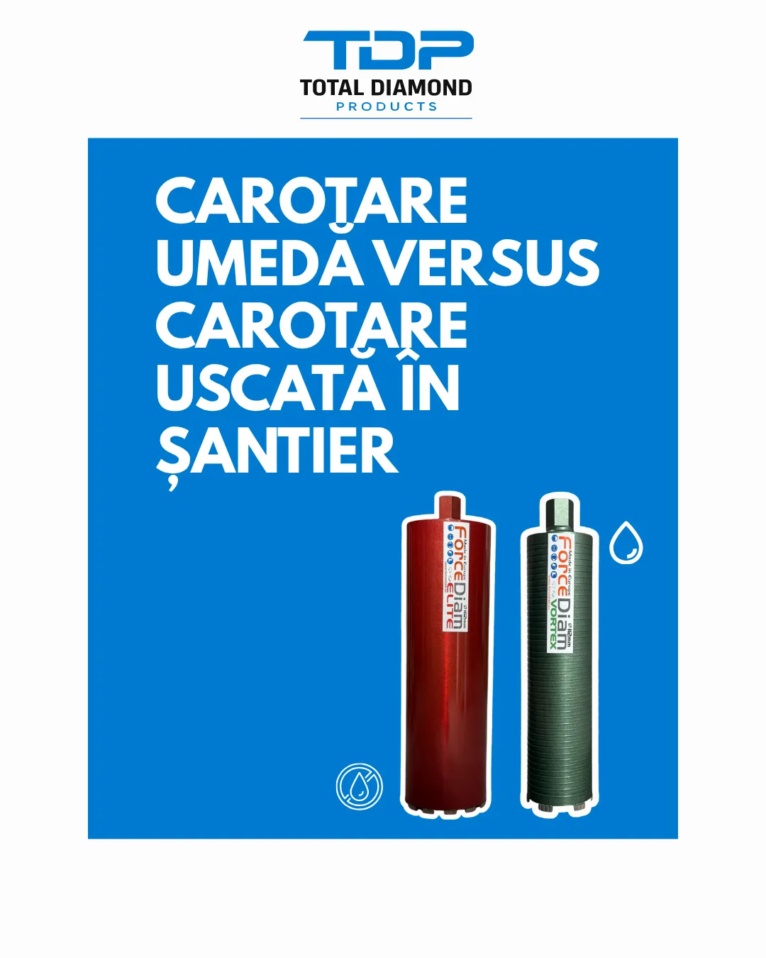 Carotare umedă versus carotare uscată în șantier