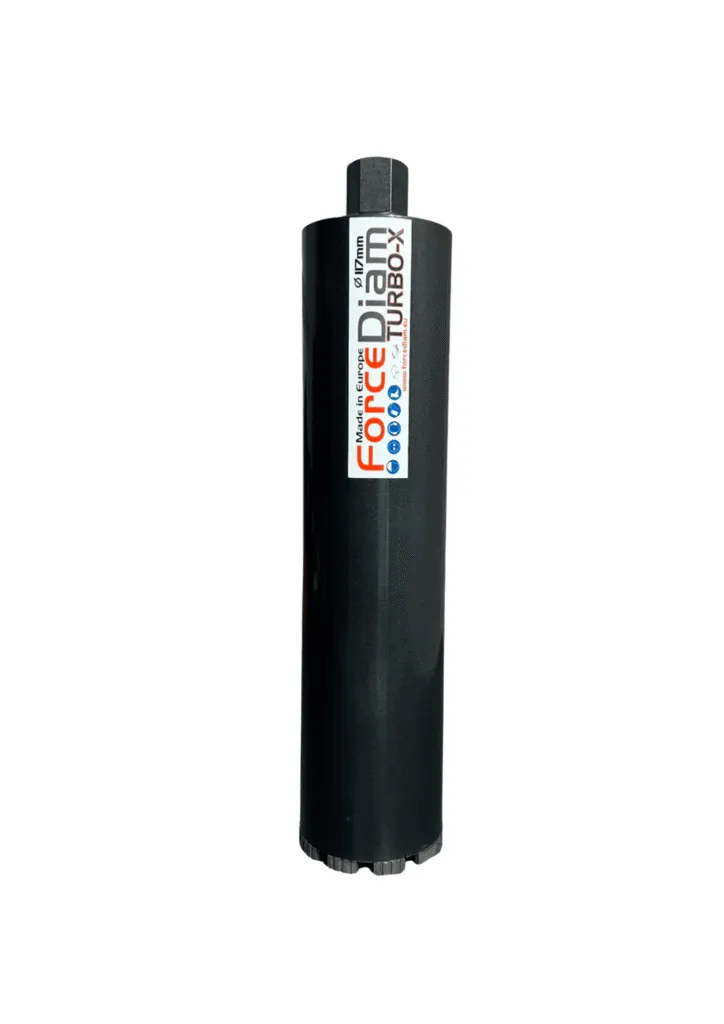 Carotă diamantată pentru beton ForceDiam TURBO-X Ø117 mm