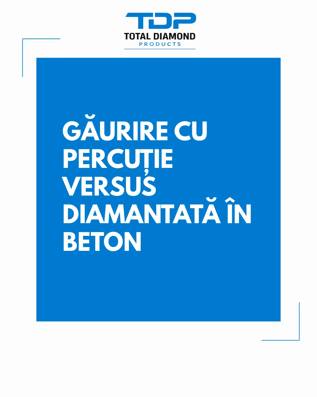Găurire cu percuție versus diamantată în beton
