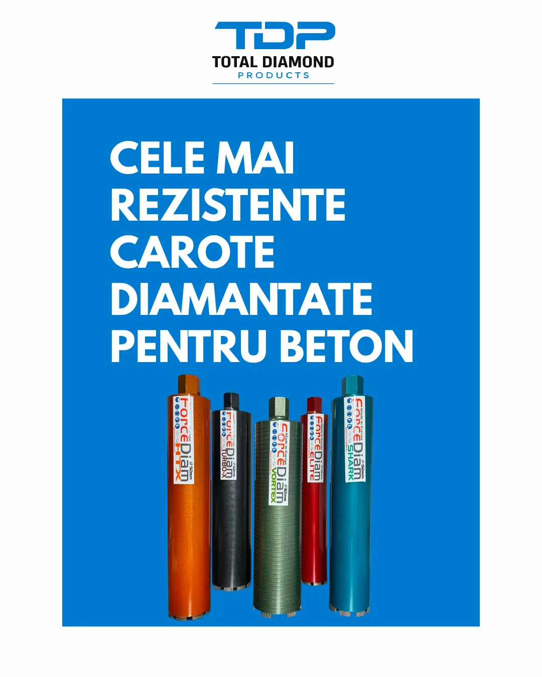 Cele mai rezistente carote diamantate pentru beton