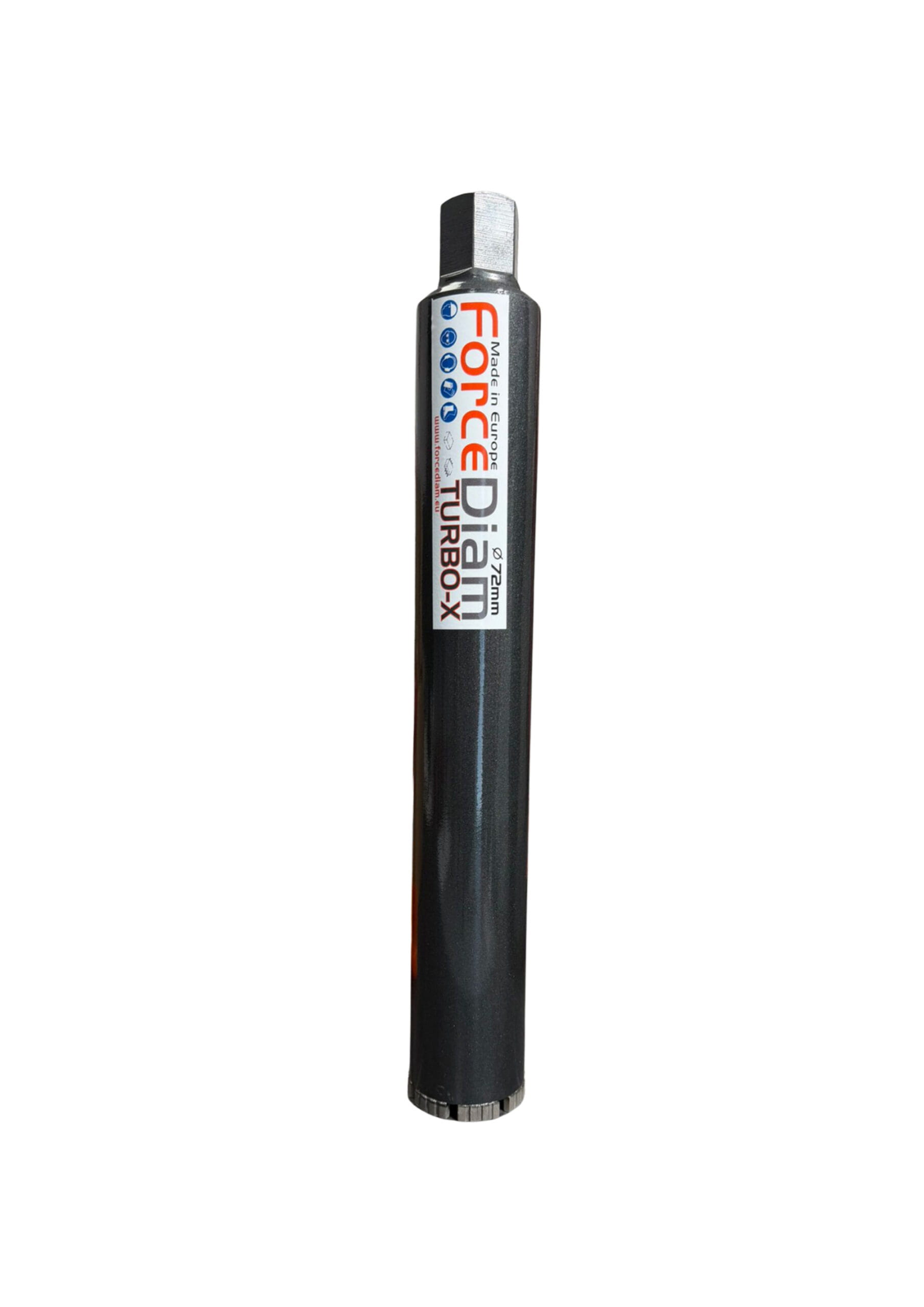 ForceDiam TURBO-X de 72mm white bg Carotă diamantată pentru beton ForceDiam TURBO-X Ø72 mm