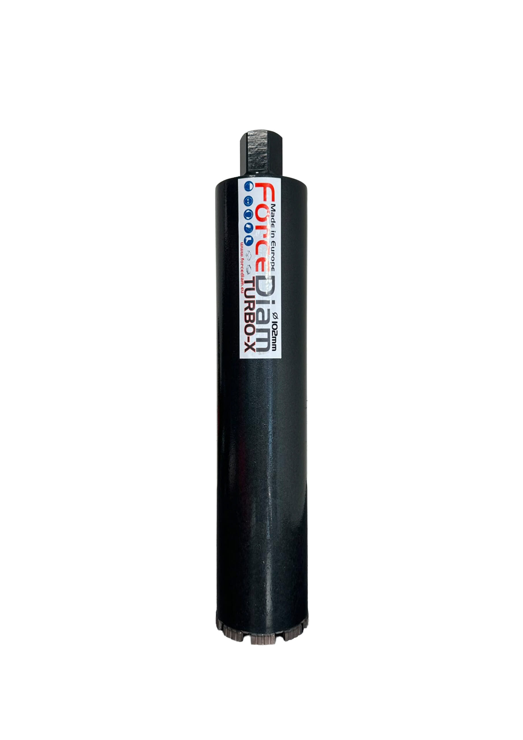 ForceDiam Turbo-X 102mm white Carotă diamantată pentru beton ForceDiam TURBO-X Ø102 mm