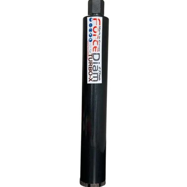 Carotă diamantată pentru beton ForceDiam TURBO-X Ø77 mm