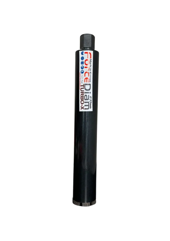 Carotă diamantată pentru beton ForceDiam TURBO-X Ø77 mm