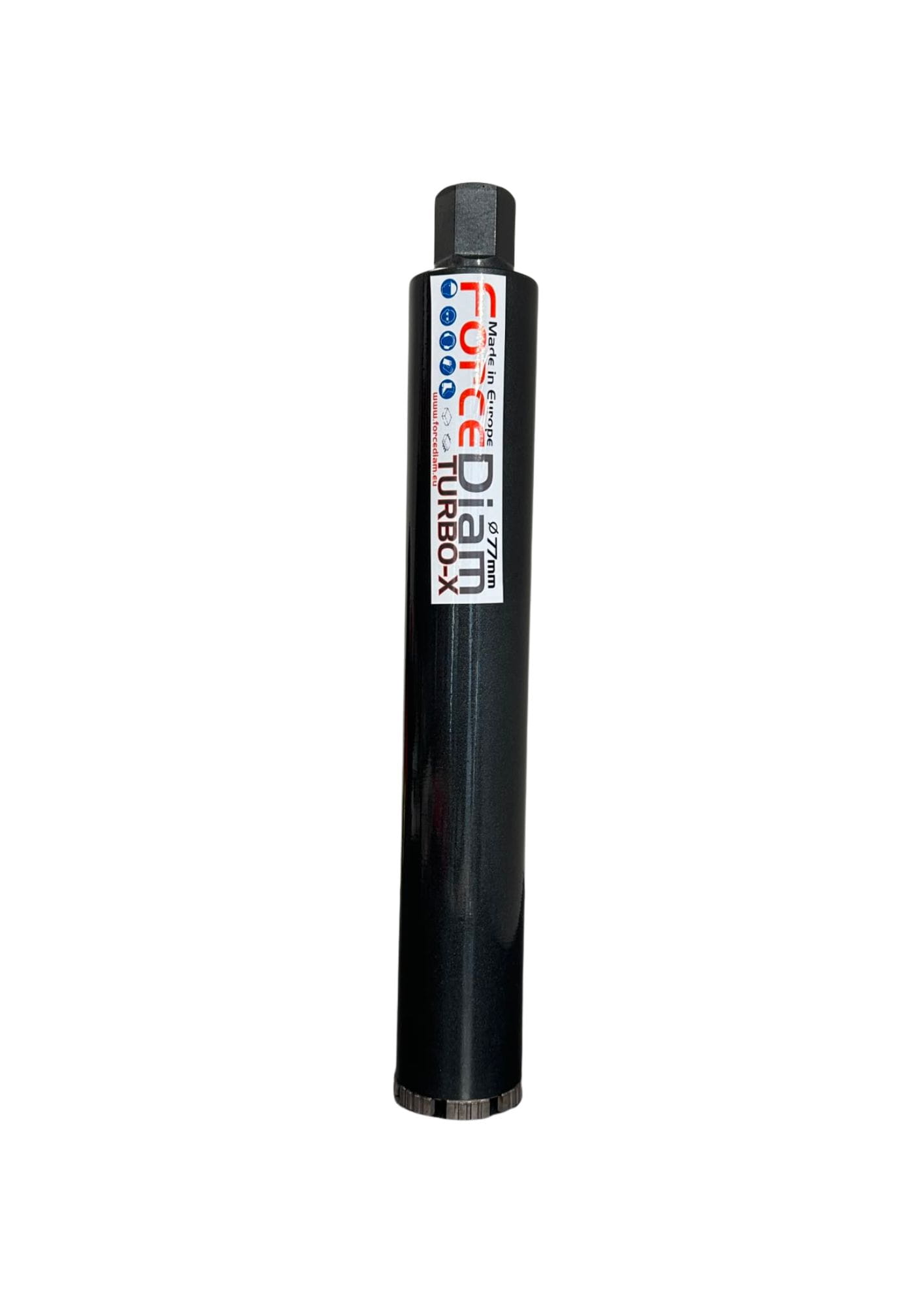 ForceDiam Turbo-X 77mm Carotă diamantată pentru beton ForceDiam TURBO-X Ø77 mm